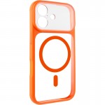 Чехол TPU+PC GETMAN Moon Clear with MagSafe для Apple iPhone 17 (6.3") Оранжевый