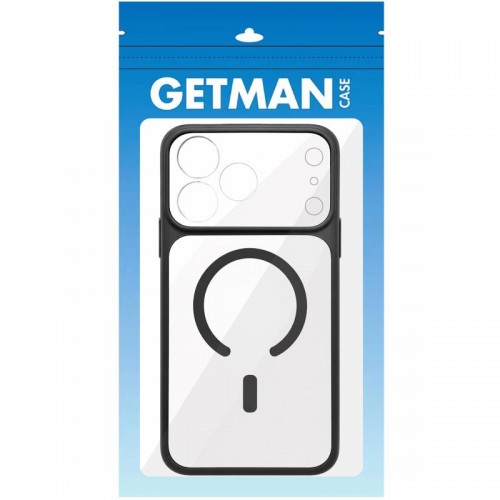 Чехол TPU+PC GETMAN Moon Clear with MagSafe для Apple iPhone 17 Pro (6.3") Черный