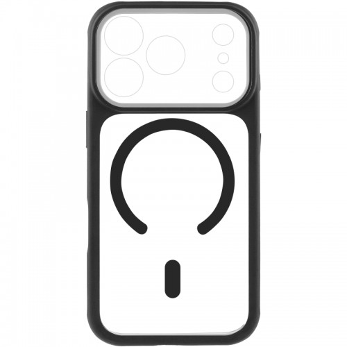 Чехол TPU+PC GETMAN Moon Clear with MagSafe для Apple iPhone 17 Pro (6.3") Черный