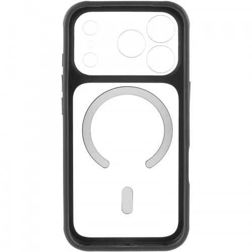 Чехол TPU+PC GETMAN Moon Clear with MagSafe для Apple iPhone 17 Pro (6.3") Черный