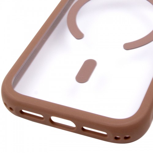 Чехол TPU+PC GETMAN Moon Clear with MagSafe для Apple iPhone 17 Pro Max (6.9") Коричневый