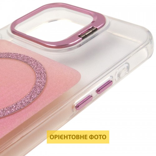 Чохол TPU+PC Jewel Sparkle with Magnetic Fit для Apple iPhone 15 Pro (6.1") Pink Ruby