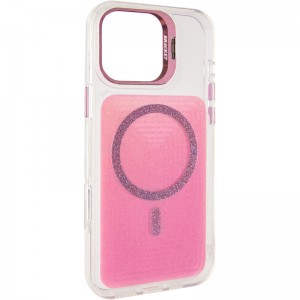 Чохол TPU+PC Jewel Sparkle with Magnetic Fit для Apple iPhone 16 Pro (6.3") Pink Ruby