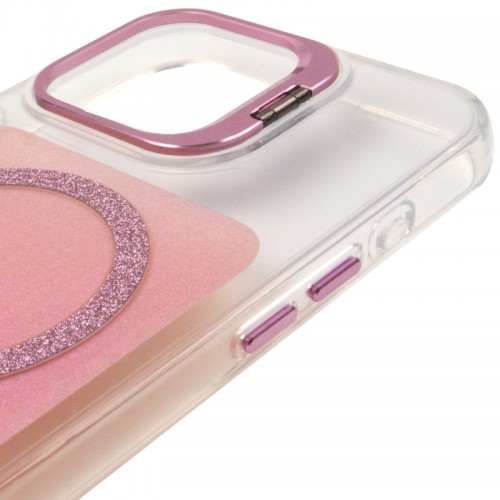 Чохол TPU+PC Jewel Sparkle with Magnetic Fit для Apple iPhone 16 Pro (6.3") Pink Ruby