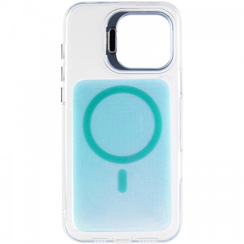 Чехол TPU+PC Jewel Sparkle with Magnetic Fit для Apple iPhone 17 (6.3") Аква-блакитный