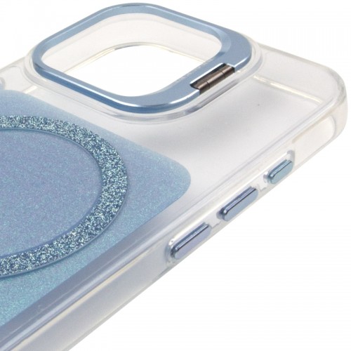 Чехол TPU+PC Jewel Sparkle with Magnetic Fit для Apple iPhone 17 (6.3") Аква-блакитный