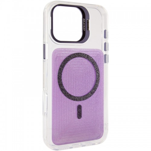 Чехол TPU+PC Jewel Sparkle with Magnetic Fit для Apple iPhone 17 (6.3") Лавандовый с блёстками