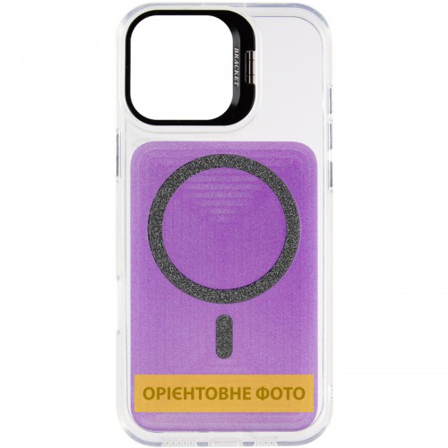 Чехол TPU+PC Jewel Sparkle with Magnetic Fit для Apple iPhone 17 (6.3") Фиолетовое сияние