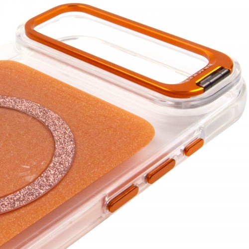 Чохол TPU+PC Jewel Sparkle with Magnetic Fit для Apple iPhone 17 Air (6.5") Orange Sparkle