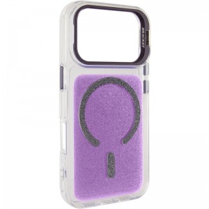 Чохол TPU+PC Jewel Sparkle with Magnetic Fit для Apple iPhone 17 Pro (6.3") Lavender Glitter