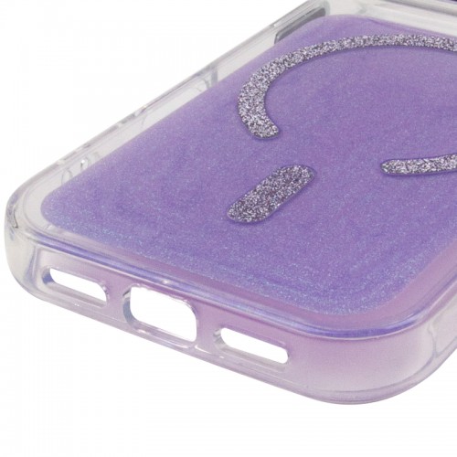 Чохол TPU+PC Jewel Sparkle with Magnetic Fit для Apple iPhone 17 Pro (6.3") Lavender Glitter