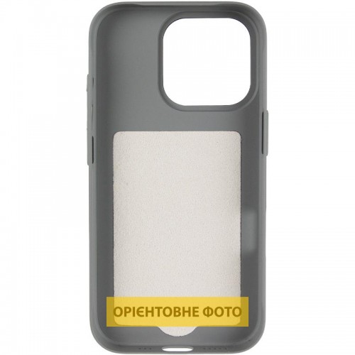 Чехол PC Textile Hybrid with Magnetic Fit для Apple iPhone 15 Pro (6.1") Серый / Черный