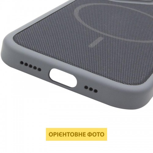 Чехол PC Textile Hybrid with Magnetic Fit для Apple iPhone 15 Pro (6.1") Серый / Черный