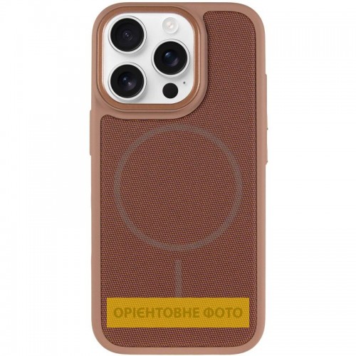 Чехол PC Textile Hybrid with Magnetic Fit для Apple iPhone 15 Pro (6.1") Desert Gold