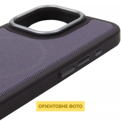 Чохол PC Textile Hybrid with Magnetic Fit для Apple iPhone 15 Pro (6.1") Black / Purple