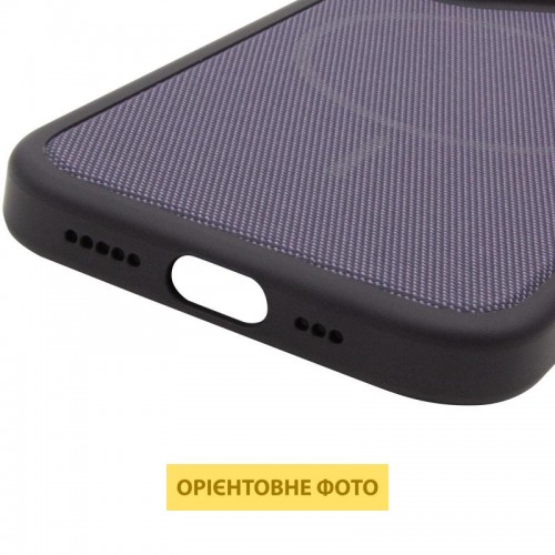 Чохол PC Textile Hybrid with Magnetic Fit для Apple iPhone 15 Pro (6.1") Black / Purple