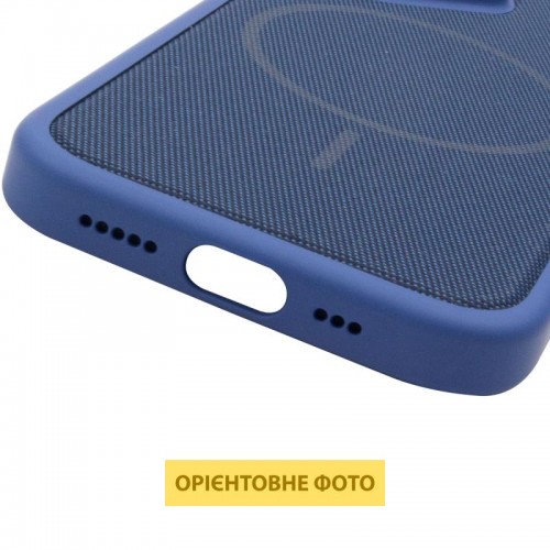 Чехол PC Textile Hybrid with Magnetic Fit для Apple iPhone 15 Pro (6.1") Синий