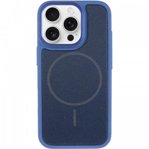 Чехол PC Textile Hybrid with Magnetic Fit для Apple iPhone 15 Pro Max (6.7") Синий