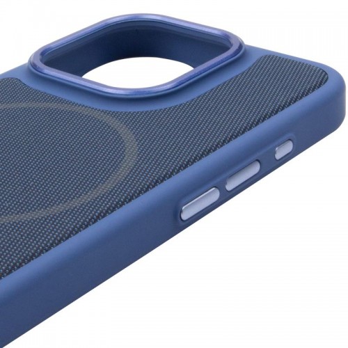 Чехол PC Textile Hybrid with Magnetic Fit для Apple iPhone 15 Pro Max (6.7") Синий