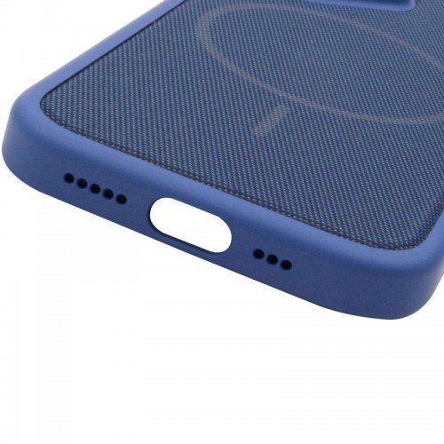 Чехол PC Textile Hybrid with Magnetic Fit для Apple iPhone 15 Pro Max (6.7") Синий