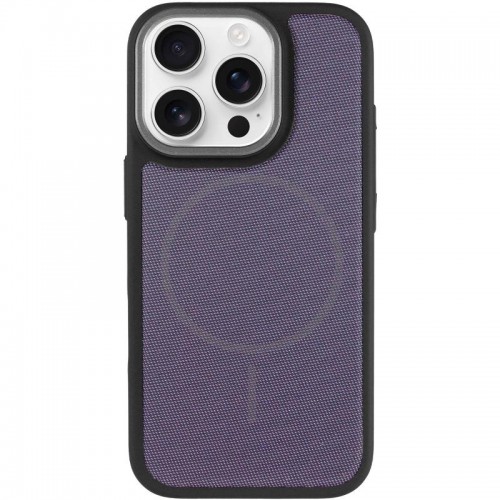 Чохол PC Textile Hybrid with Magnetic Fit для Apple iPhone 16 Pro (6.3") Black / Purple