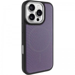 Чохол PC Textile Hybrid with Magnetic Fit для Apple iPhone 16 Pro Max (6.9") Black / Purple