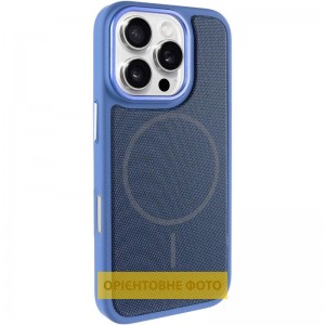 Чехол PC Textile Hybrid with Magnetic Fit для Apple iPhone 16 Pro Max (6.9") Синий