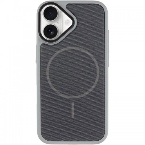 Чохол PC Textile Hybrid with Magnetic Fit для Apple iPhone 17 (6.3") Grey / Black