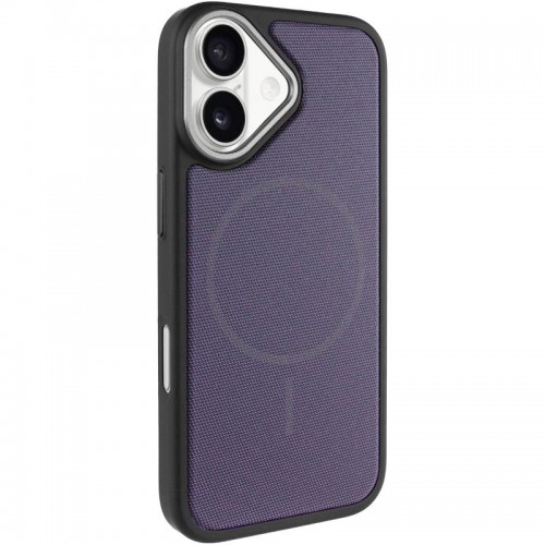 Чохол PC Textile Hybrid with Magnetic Fit для Apple iPhone 17 (6.3") Black / Purple