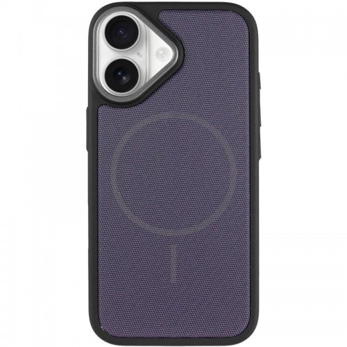 Чохол PC Textile Hybrid with Magnetic Fit для Apple iPhone 17 (6.3") Black / Purple