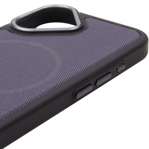 Чохол PC Textile Hybrid with Magnetic Fit для Apple iPhone 17 (6.3") Black / Purple