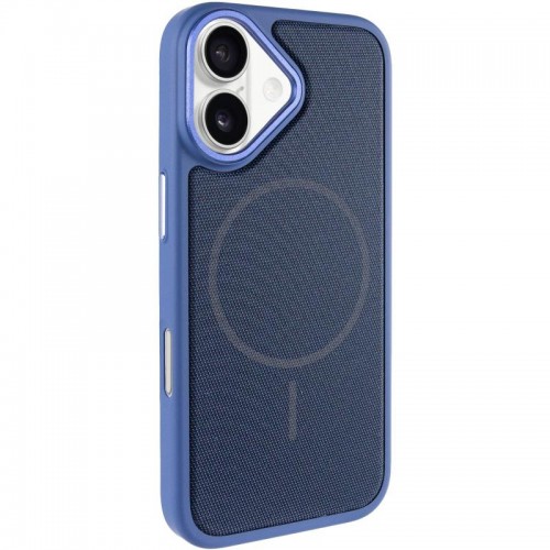 Чохол PC Textile Hybrid with Magnetic Fit для Apple iPhone 17 (6.3") Blue