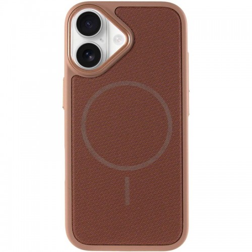 Чехол PC Textile Hybrid with Magnetic Fit для Apple iPhone 17 (6.3") Desert Gold
