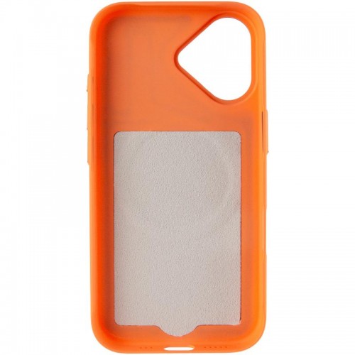 Чехол PC Textile Hybrid with Magnetic Fit для Apple iPhone 17 (6.3") Оранжевый / Коричневый