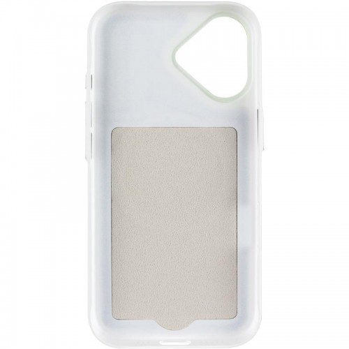Чехол PC Textile Hybrid with Magnetic Fit для Apple iPhone 17 (6.3") Белый / Зеленый