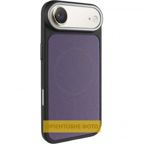 Чехол PC Textile Hybrid with Magnetic Fit для Apple iPhone 17 Air (6.5") Черный / Фиолетовый