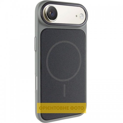 Чохол PC Textile Hybrid with Magnetic Fit для Apple iPhone 17 Air (6.5") Grey / Black