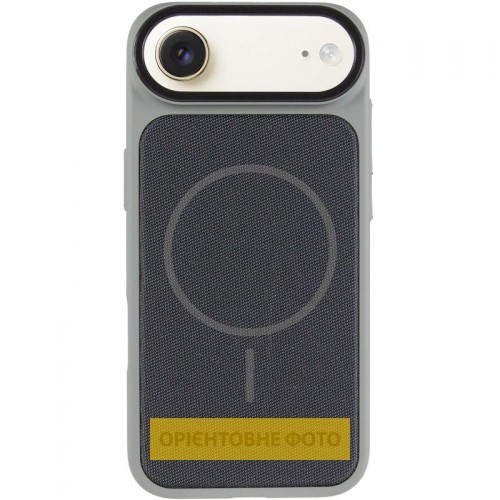 Чохол PC Textile Hybrid with Magnetic Fit для Apple iPhone 17 Air (6.5") Grey / Black