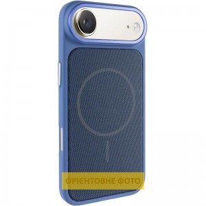 Чехол PC Textile Hybrid with Magnetic Fit для Apple iPhone 17 Air (6.5") Blue