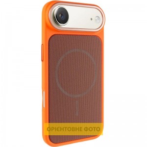 Чехол PC Textile Hybrid with Magnetic Fit для Apple iPhone 17 Air (6,5") Оранжевый / Коричневый