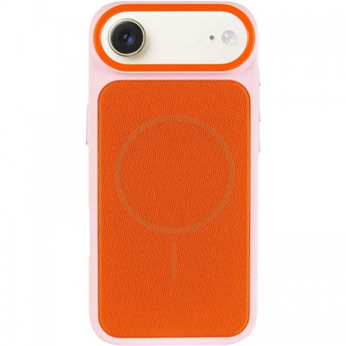 Чохол PC Textile Hybrid with Magnetic Fit для Apple iPhone 17 Air (6.5") Pink / Orange