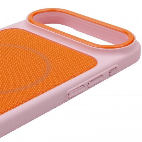 Чохол PC Textile Hybrid with Magnetic Fit для Apple iPhone 17 Air (6.5") Pink / Orange