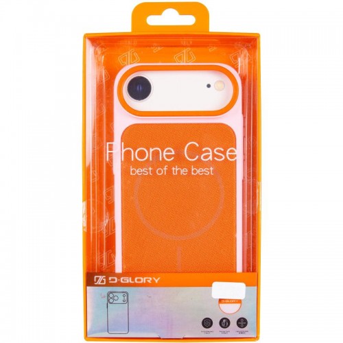 Чохол PC Textile Hybrid with Magnetic Fit для Apple iPhone 17 Air (6.5") Pink / Orange