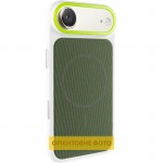 Чохол PC Textile Hybrid with Magnetic Fit для Apple iPhone 17 Air (6.5") White / Green