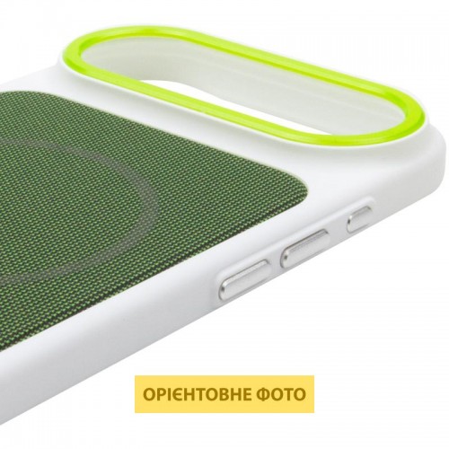 Чохол PC Textile Hybrid with Magnetic Fit для Apple iPhone 17 Air (6.5") White / Green