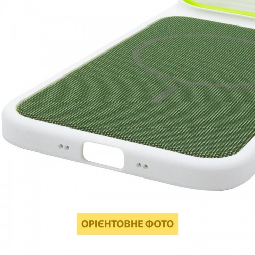 Чохол PC Textile Hybrid with Magnetic Fit для Apple iPhone 17 Air (6.5") White / Green