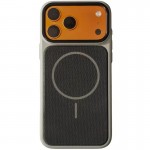 Чохол PC Textile Hybrid with Magnetic Fit для Apple iPhone 17 Pro (6.3") Grey / Black