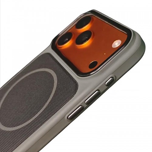 Чохол PC Textile Hybrid with Magnetic Fit для Apple iPhone 17 Pro (6.3") Grey / Black
