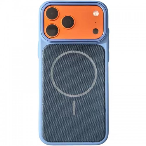 Чехол PC Textile Hybrid with Magnetic Fit для Apple iPhone 17 Pro (6.3") Синий