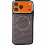Чохол PC Textile Hybrid with Magnetic Fit для Apple iPhone 17 Pro (6.3") Black / Purple